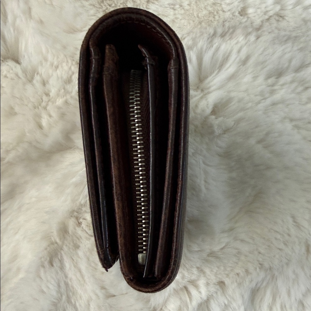Vintage Y2K Coach Mahogany Brown Leather Billfold Wallet - Picture 14 of 17